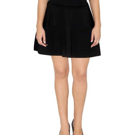 Chimp Women Solid A-line Black Skirt